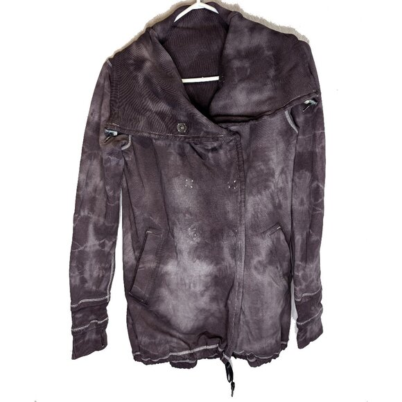 Purple Tie Dye Lululemon High Collar Jacket Size 6 - Picture 1 of 5